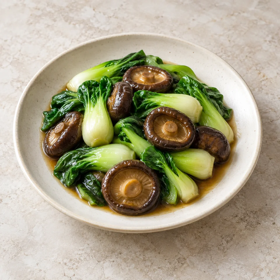 香菇油菜,AI 生成示意图