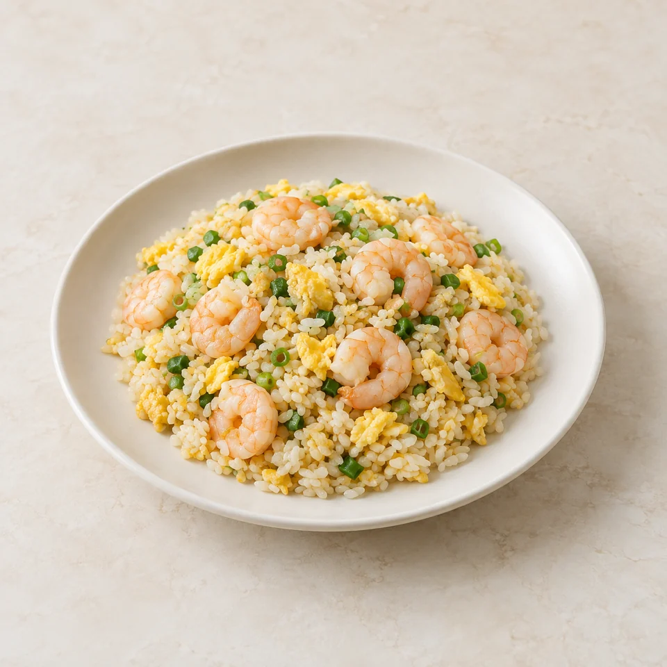 虾仁炒饭,AI 生成示意图