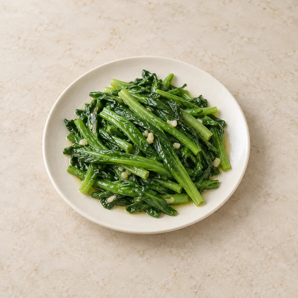 清炒油麦菜,AI 生成示意图