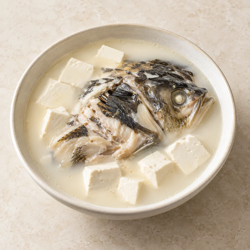 豆腐鱼头汤,AI 生成示意图