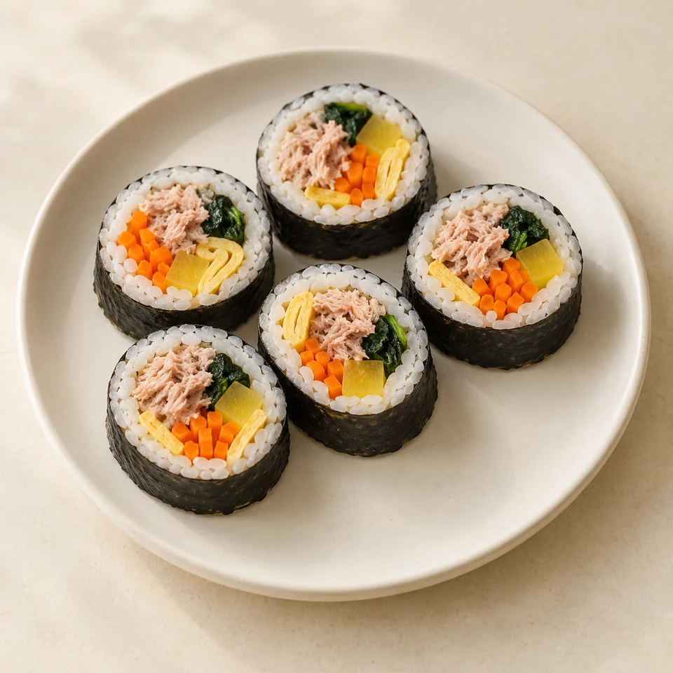 金枪鱼紫菜包饭,AI 生成示意图