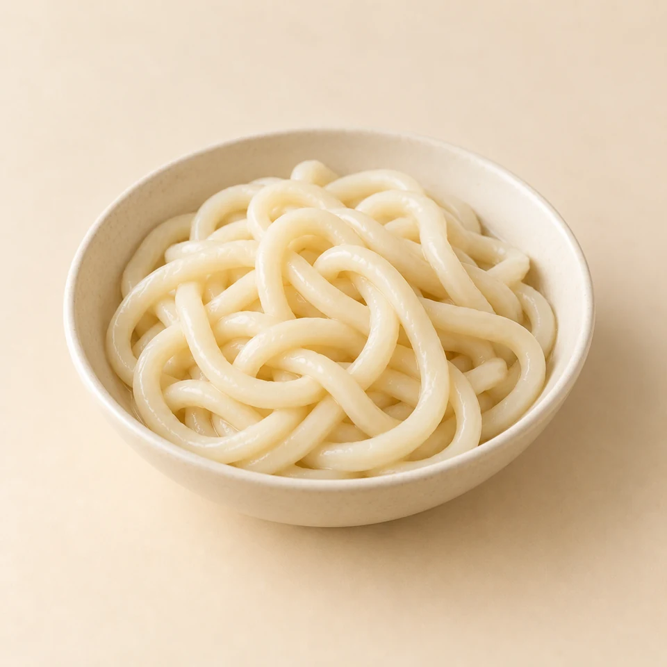 Udon noodles, boiled — ai-generated illustration