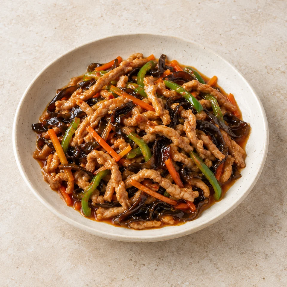 鱼香肉丝,AI 生成示意图